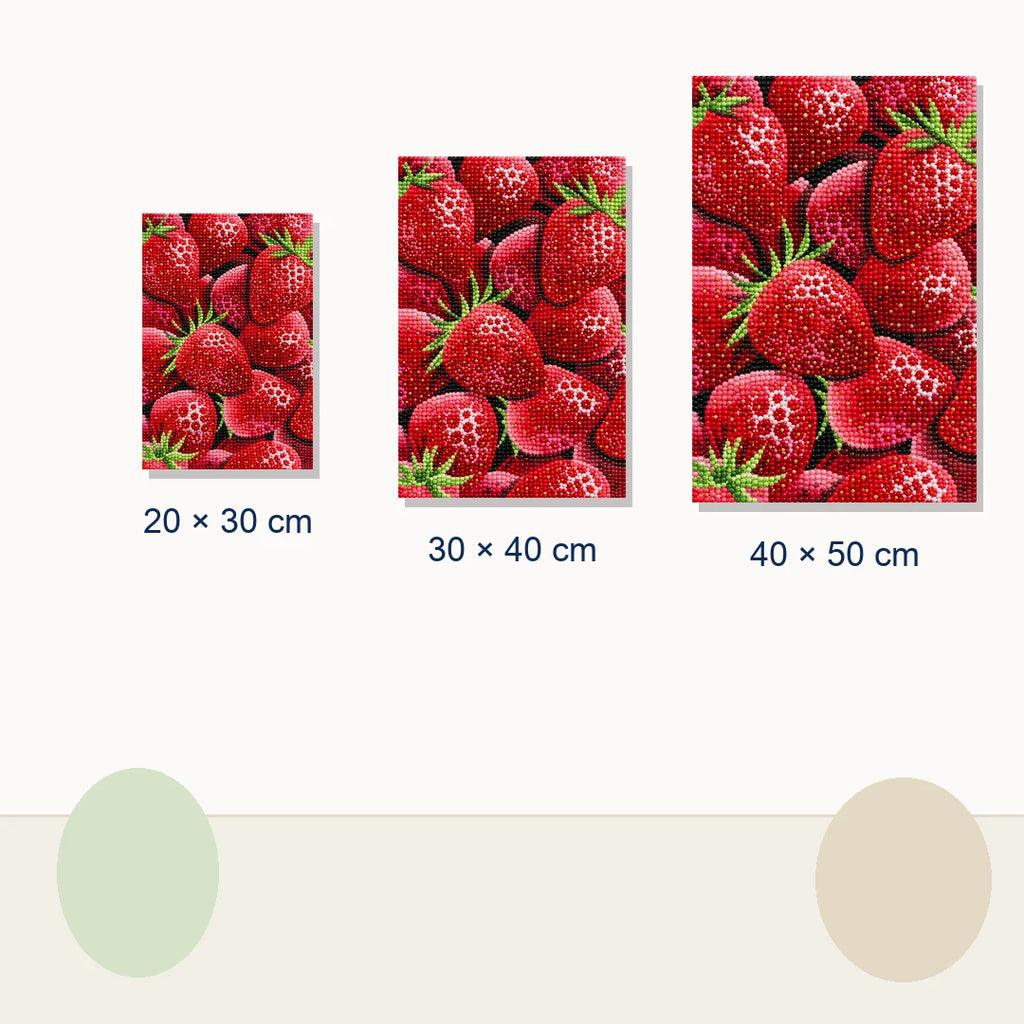 Strawberry Medley Diamond Painting Kit size view