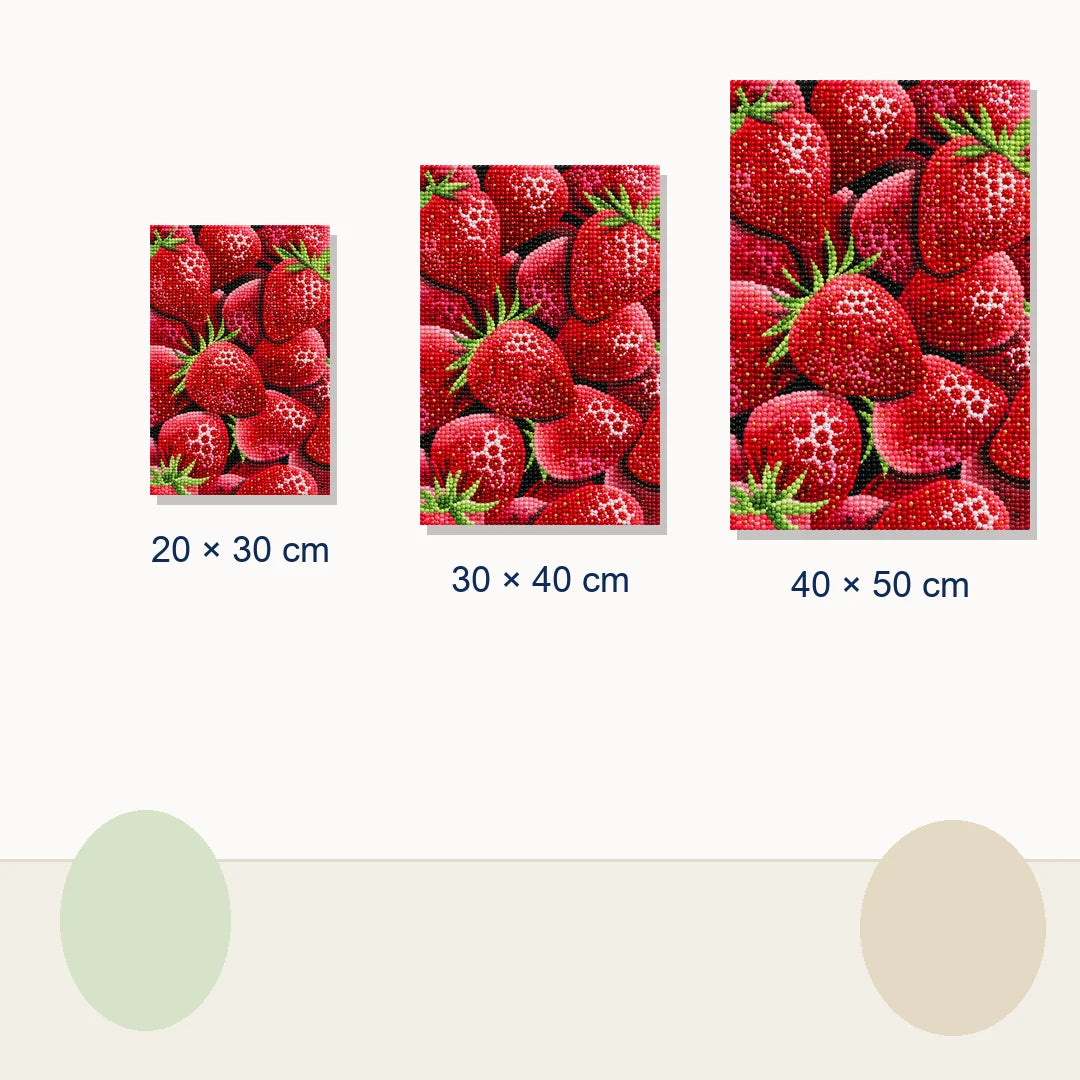 Strawberry Medley Diamond Painting Kit size view