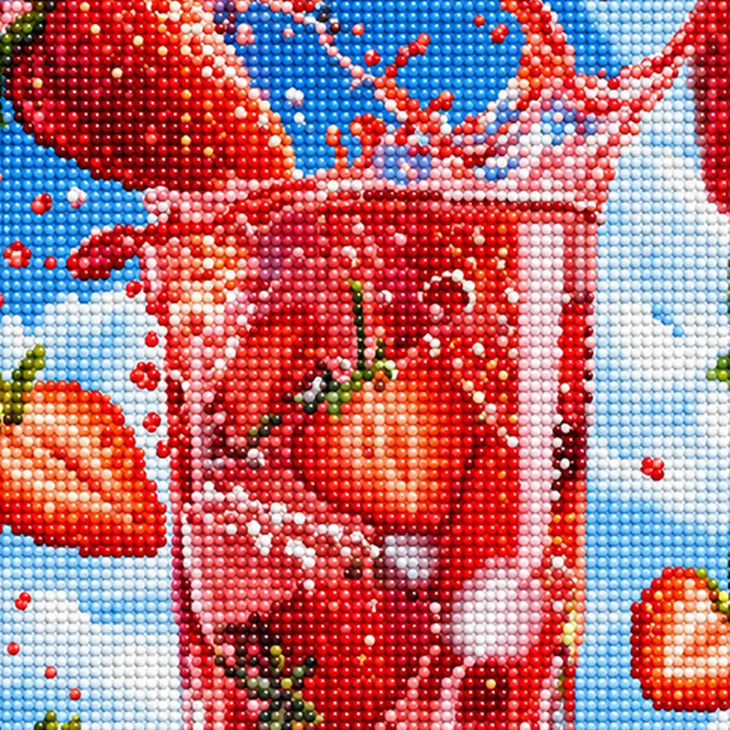 Strawberry Splash Diamond Painting Kit detail view