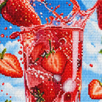 Strawberry Splash Diamond Painting Kit detail view