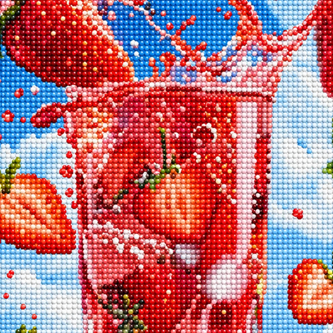 Strawberry Splash Diamond Painting Kit detail view