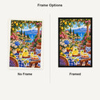 Summer Lemonade Garden Party — No Frame and Framed style comparison