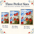Three canvas sizes for Summer Meadow Blooms