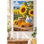Sunflower Honey Jar Diamond Painting Kit home decor scene