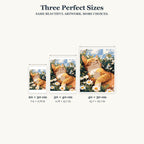 Size guide for Sunlit Cat Among Daisies Diamond Painting Kit