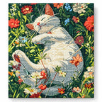 Finished diamond painting for Sunlit Garden Nap Diamond Painting Kit