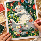 Diamond painting process for Sunlit Garden Nap Diamond Painting Kit