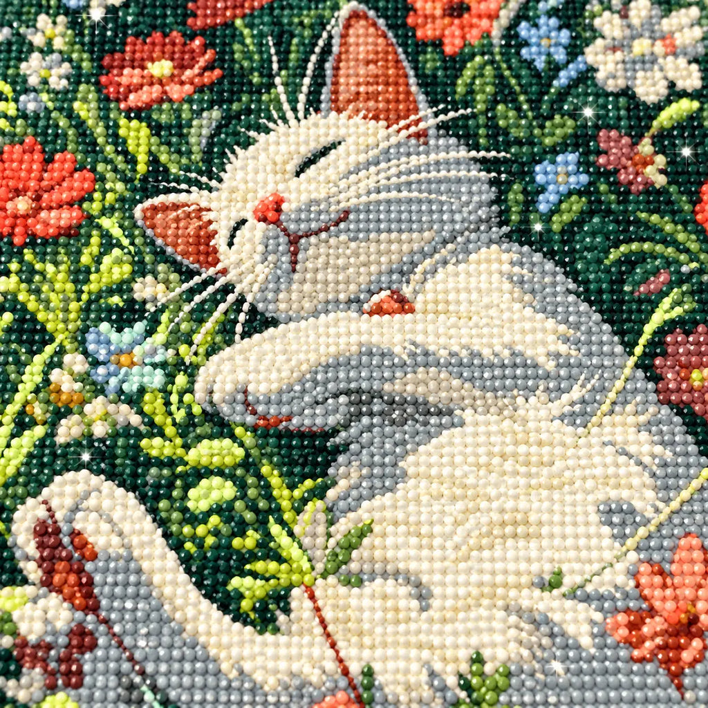 Diamond detail for Sunlit Garden Nap Diamond Painting Kit