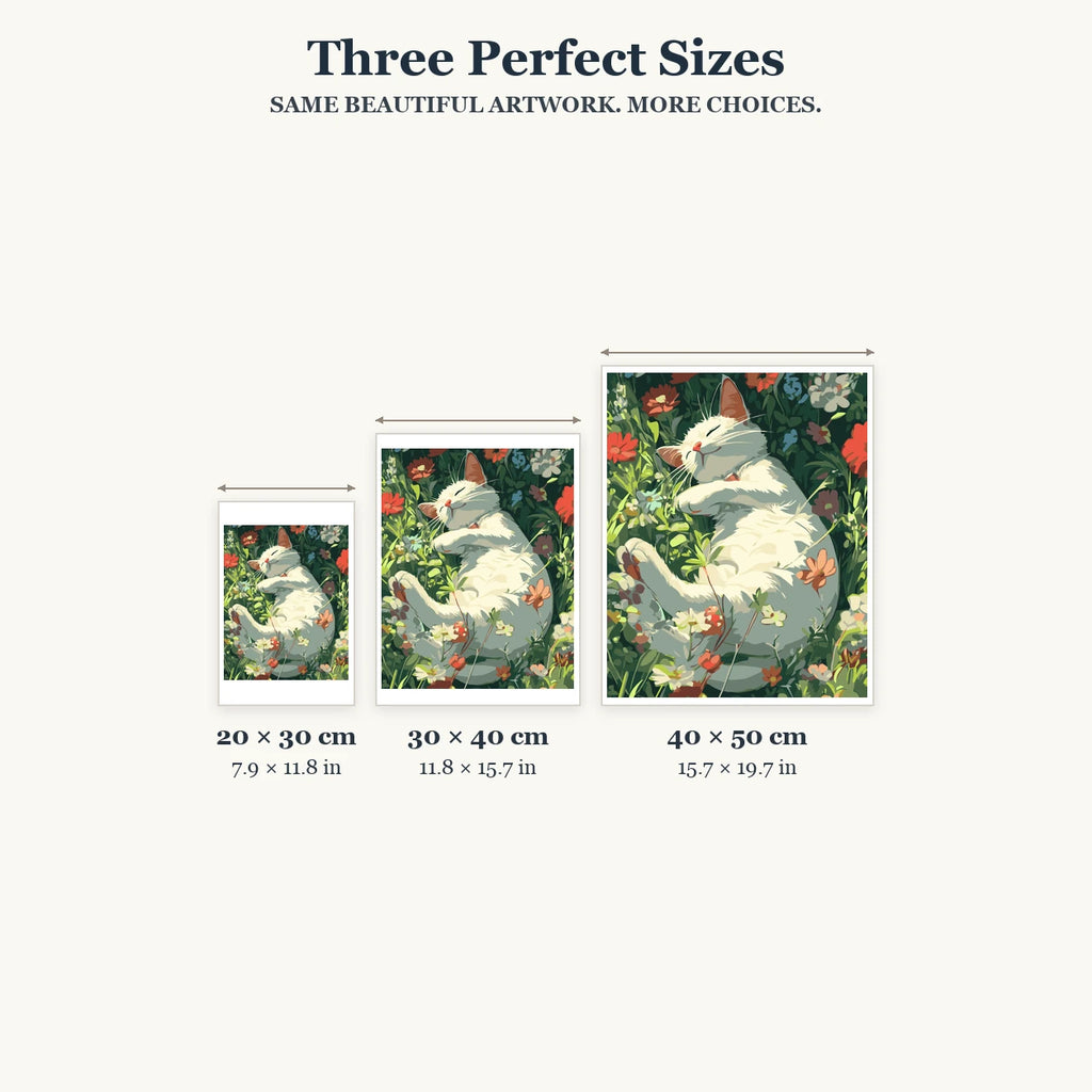 Size guide for Sunlit Garden Nap Diamond Painting Kit