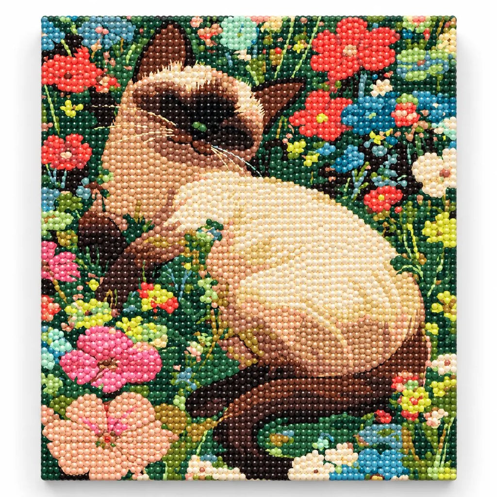 Finished diamond painting for Sunlit Garden Slumber Diamond Painting Kit