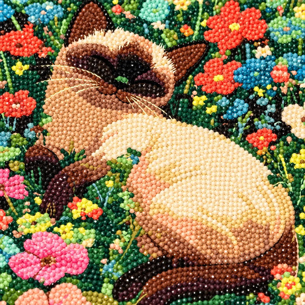 Diamond detail for Sunlit Garden Slumber Diamond Painting Kit