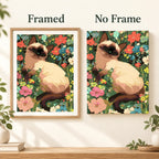 Framed and no-frame comparison for Sunlit Garden Slumber Diamond Painting Kit