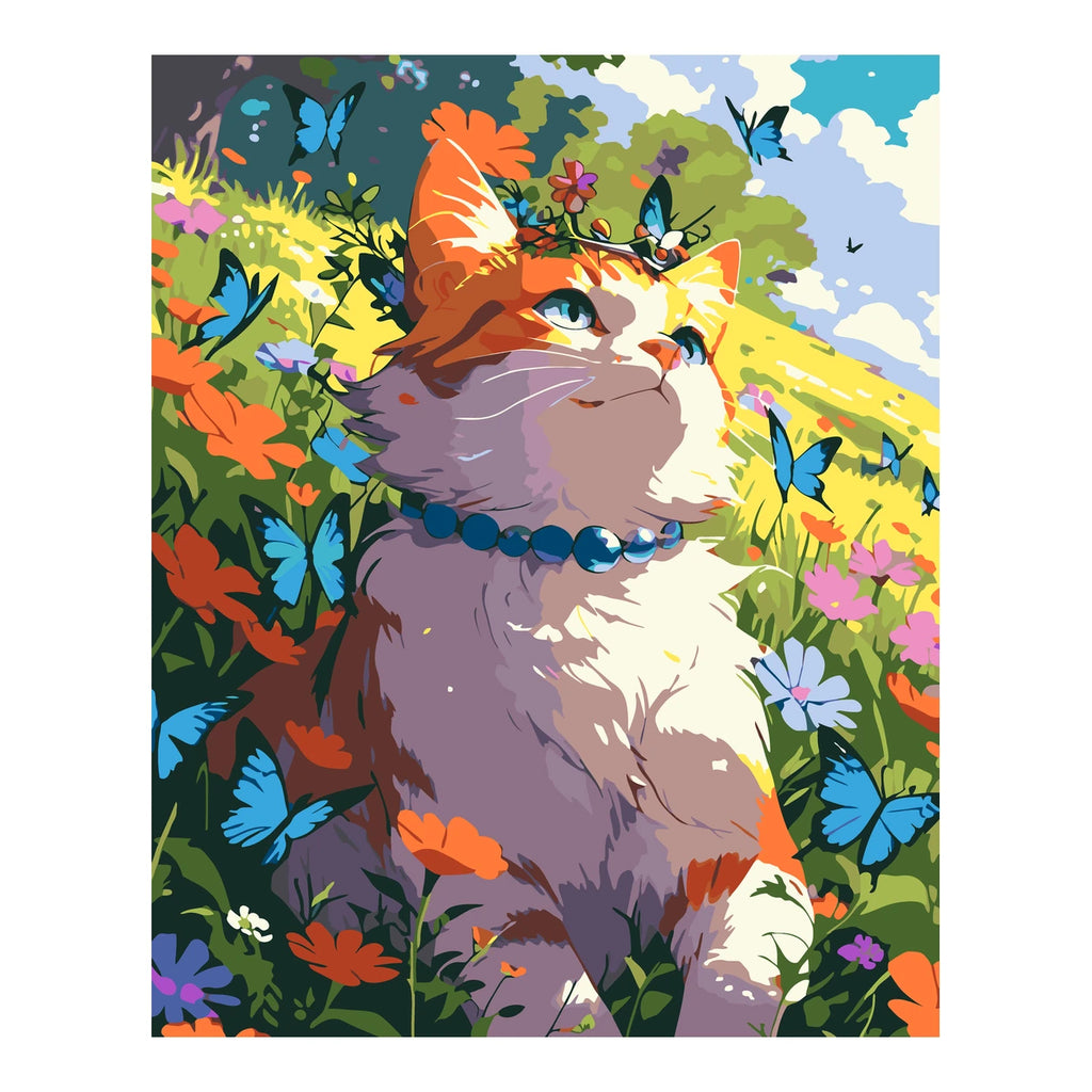Original artwork for Sunlit Meadow Guardian Diamond Painting Kit