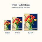 Three canvas sizes for Sunlit Tulip Bouquet