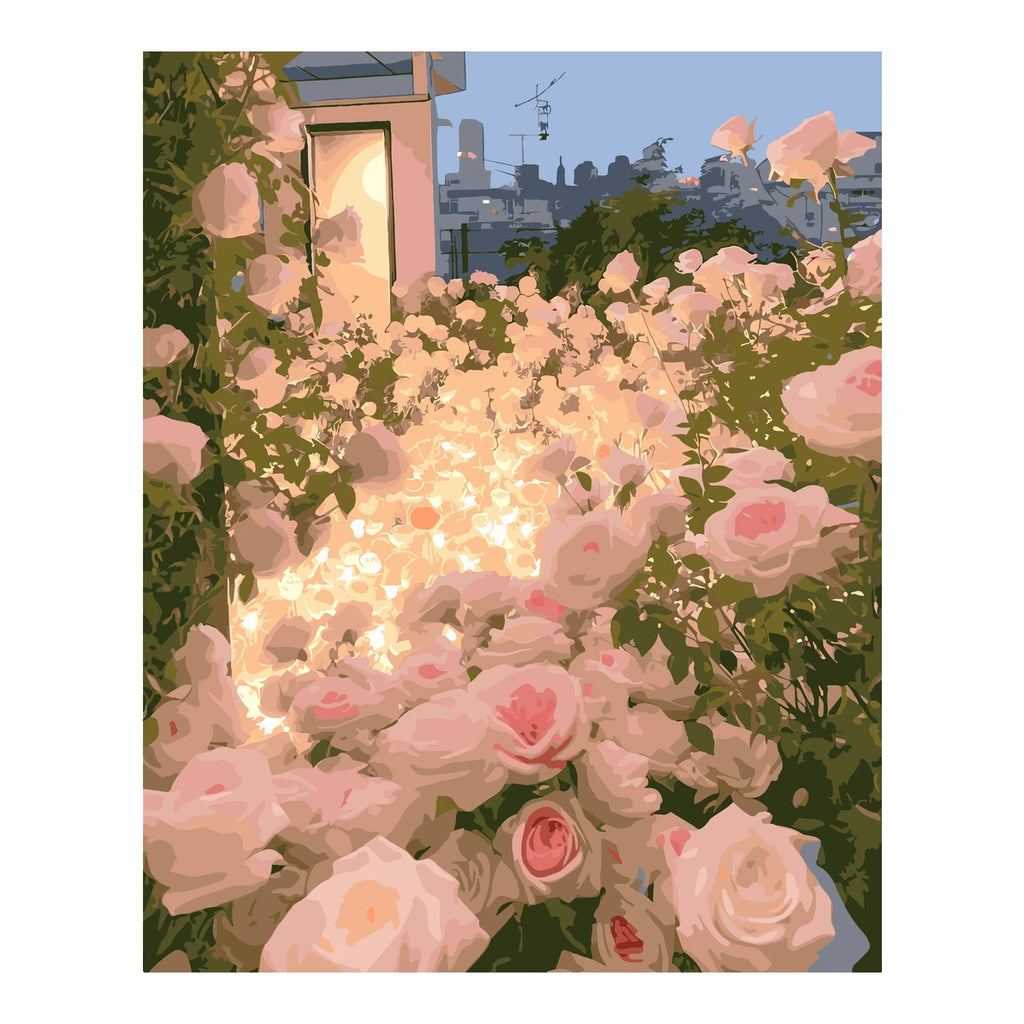 Original artwork for Sunlit Rose Terrace