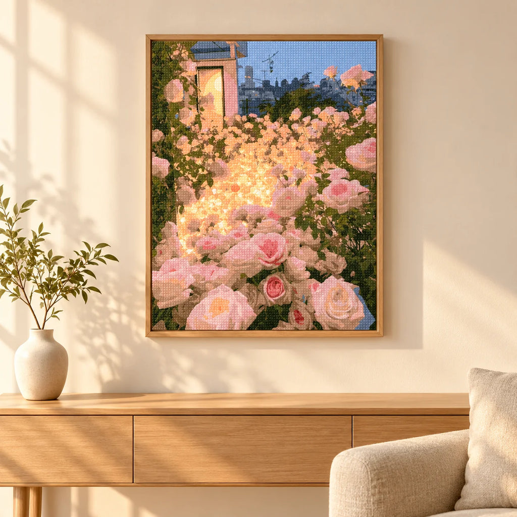 Home decor scene featuring Sunlit Rose Terrace