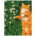 Finished diamond painting for Sunlit Slumber Among Daisies Diamond Painting Kit