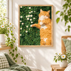 Home decor scene for Sunlit Slumber Among Daisies Diamond Painting Kit