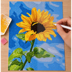 Diamond painting process for Sunlit Bloom