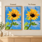 Framed and no-frame comparison for Sunlit Bloom