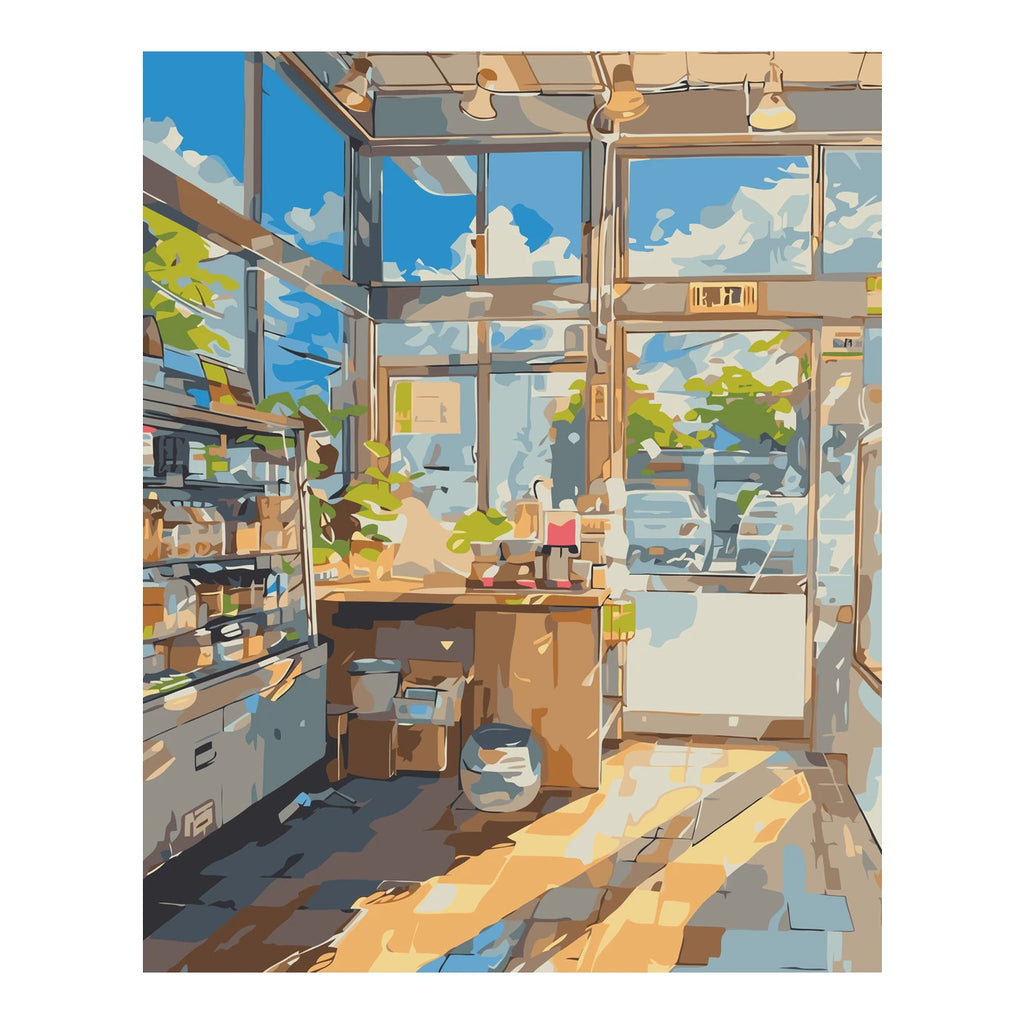 Original artwork for Sunlit Urban Market