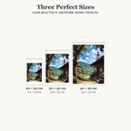 20 × 30, 30 × 40 and 40 × 50 cm size guide for Sunlit Village Trail