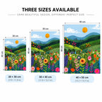 Sunlit Wildflower Meadow Diamond Painting Kit diamond detail