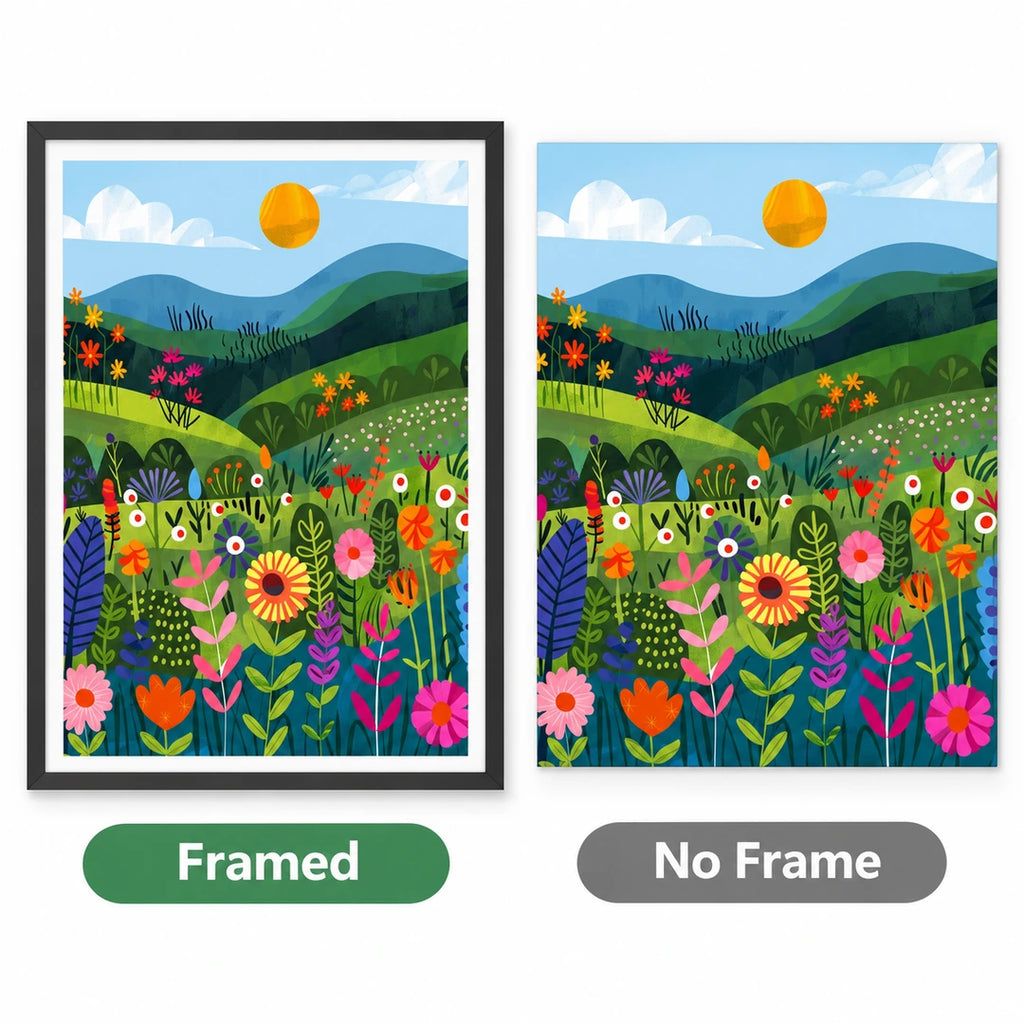 Sunlit Wildflower Meadow Diamond Painting Kit lifestyle scene