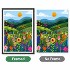Sunlit Wildflower Meadow Diamond Painting Kit lifestyle scene