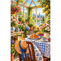 Sunny Breakfast Nook Wildflowers — original artwork on a clean white background
