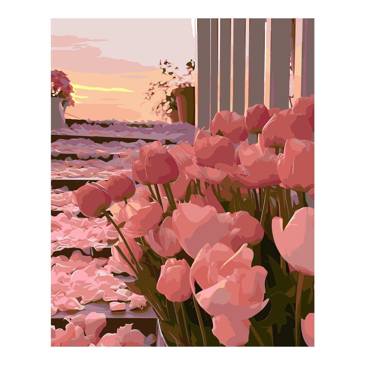 Original artwork for Sunset Tulip Terrace