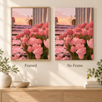 Framed and no-frame comparison for Sunset Tulip Terrace