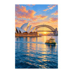 Original Sydney Opera House Harbor artwork on a white background.