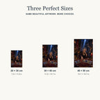 Size guide for the tarot reader library design in three portrait sizes.