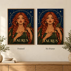 Framed and no-frame options for the Taurus Copper Earth Keeper diamond painting