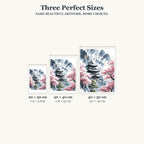 20 × 30, 30 × 40 and 40 × 50 cm size guide for Temple Among Cherry Blossoms