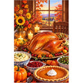 Thanksgiving Farmhouse Harvest Feast — original artwork on a clean white background