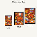Thanksgiving Farmhouse Harvest Feast — size comparison for 20 × 30, 30 × 40 and 40 × 50 cm