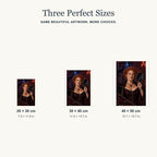 Three size options for the Thorn Mirror Witch diamond painting kit.