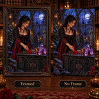 Framed and no-frame options for the thorned glasshouse altar diamond painting.