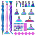 Rainbow color threaded diamond painting pen set