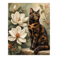 Original artwork for Tortoiseshell Among Magnolias Diamond Painting Kit