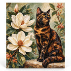 Finished diamond painting for Tortoiseshell Among Magnolias Diamond Painting Kit