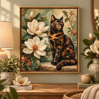 Home decor scene for Tortoiseshell Among Magnolias Diamond Painting Kit