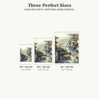 20 × 30, 30 × 40 and 40 × 50 cm size guide for Tranquil Riverside Village