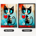 Turquoise Heart Cat Diamond Painting Kit lifestyle scene