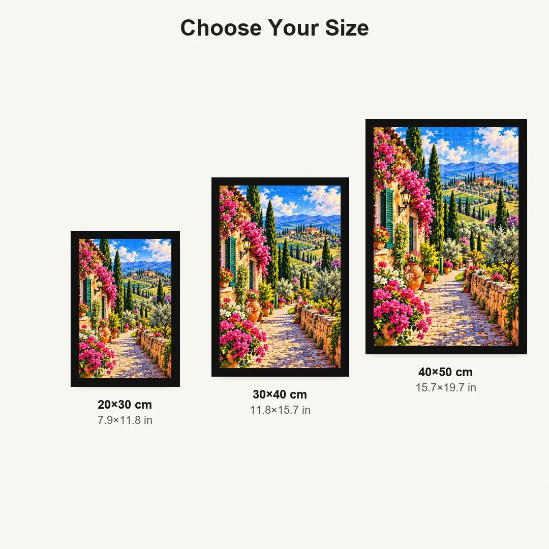 Tuscany Cypress Road Spring size comparison