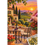 Tuscany Vineyard Terrace diamond placement process