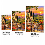 Tuscany Vineyard Terrace size guide