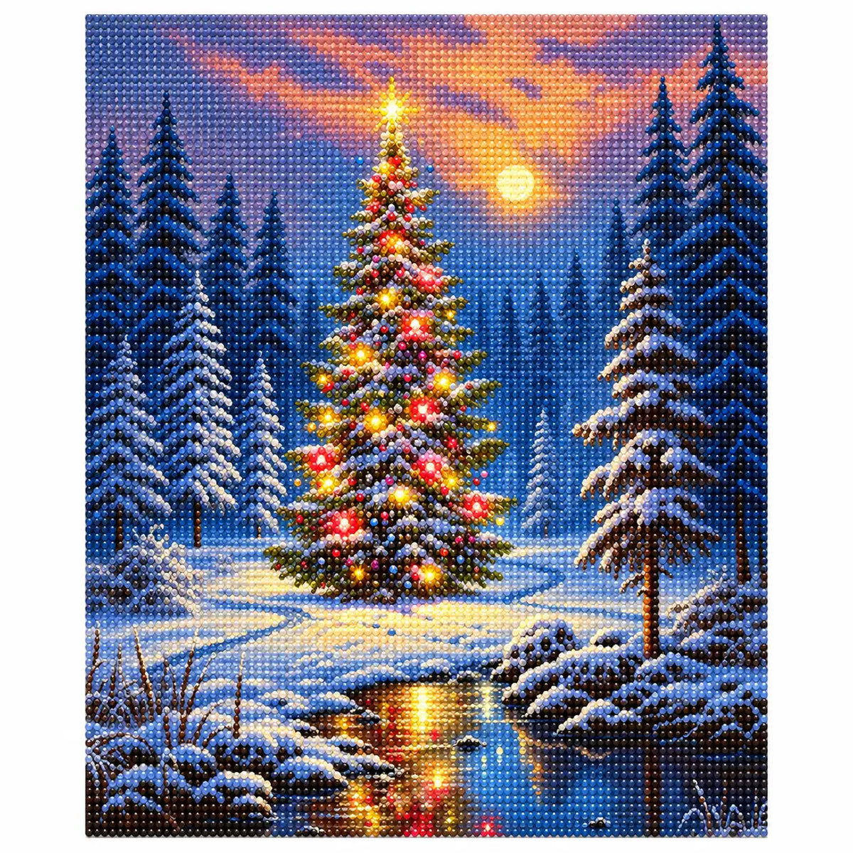Finished diamond painting for Twilight Christmas Woodland
